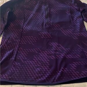 Under Armour Purple Geometric Quarter-Zip Women's Top